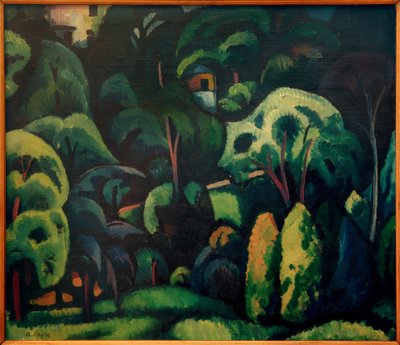 A.Erbslöh、カレンベルクのグローサー公園-絵画、1912 作： Adolf Erbslöh