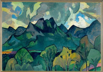 Brannenburg近くのバイエルンの山の風景 作： Adolf Erbslöh