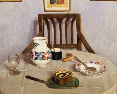 フォカッチャのある静物 作： Adolf Fenyes