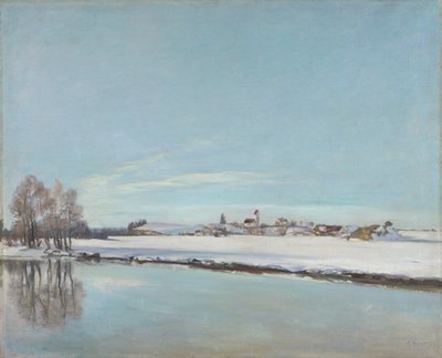 冬の風景（ダッハウの風景） 作： Adolf Holzel