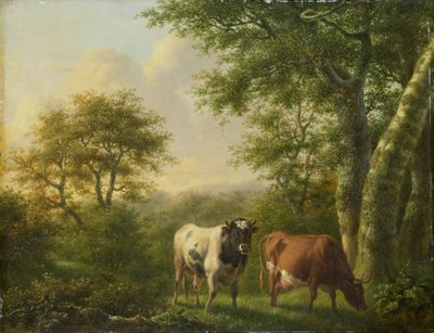 牛のある風景 作： Adolf Karel Maximiliaan Engel