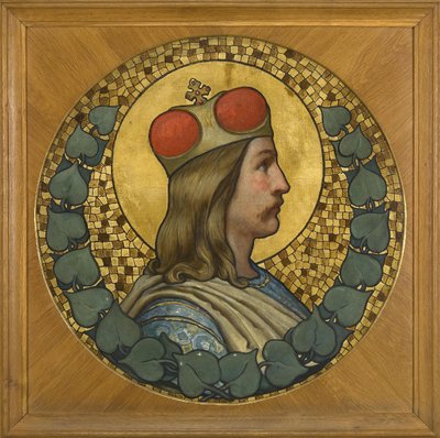聖ヴァーツラフ1世、ボヘミア公爵、1900年 作： Adolf Liebscher