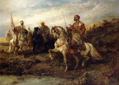 馬に乗ったアラブの戦士、 作： Adolf Schreyer