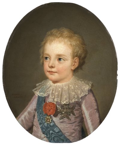 ルイ・ジョセフ・グザヴィエ・フランソワ・ド・ブルボン（1781-1789）、フランス王太子、ヴェルトミューラー、アドルフ・ウルリク（1751-1811）によるもの。油彩・キャンバス 作： Adolf Ulrich Wertmuller