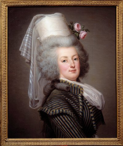 アマゾンのドレスを着たフランス王妃マリー・アントワネット・ド・ロレーヌ＝ハプスブルク（1755～1793）の肖像 - スウェーデン人アドルフ・ウルリッヒ・ヴェルトミュラー（1751～1811）の絵画 作： Adolf Ulrich Wertmuller