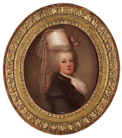 フランスのマリーアントワネット女王の肖像1755-1793、1789 作： Adolf Ulrich Wertmuller