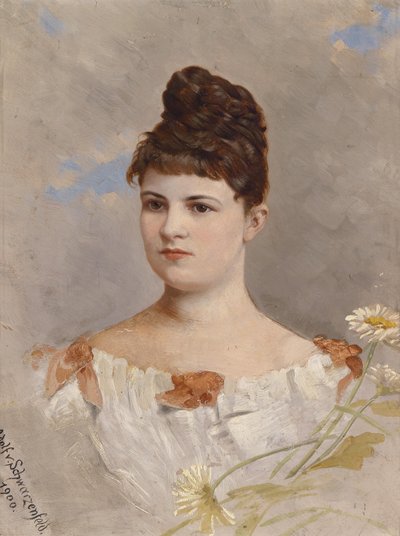 Ottilie Schneitt von Schwarzenfeldの肖像 裏のラベルによると 作： Adolf d. Ä. Schreitter von Schwarzenfeld
