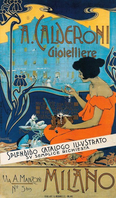 ミラノのカルデローニジュエラーへ 作： Adolfo Hohenstein