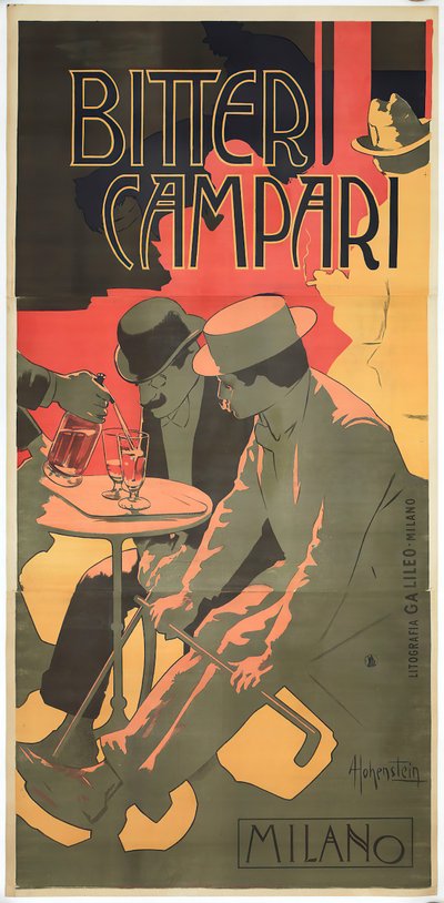 苦いカンパリ、1899年。 作： Adolfo Hohenstein