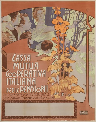 国民共済年金基金、1898 年。 作： Adolfo Hohenstein
