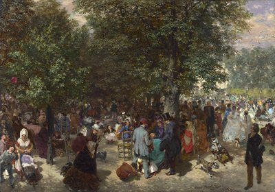 チュイルリー庭園での午後 作： Adolph Menzel
