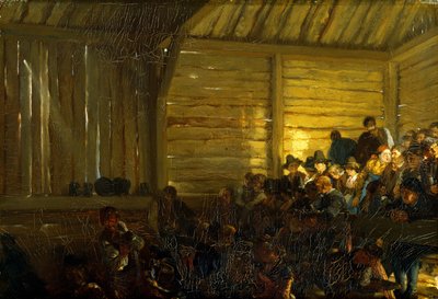 チロルの農民劇場、1859 作： Adolph Menzel