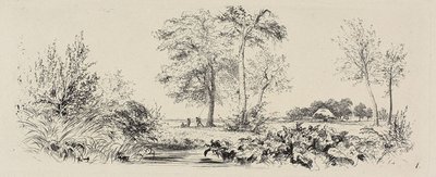 プレート 1、Radierversuche より 作： Adolph Menzel