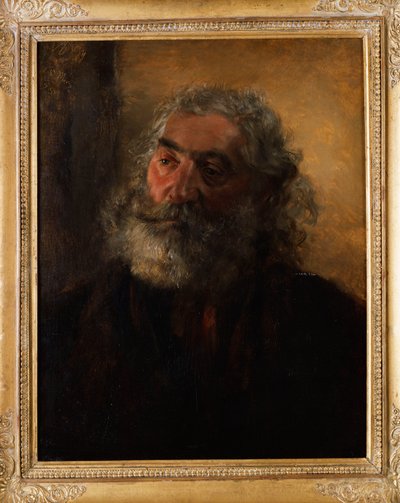 あごひげを生やした男の肖像、1855年 作： Adolph Menzel