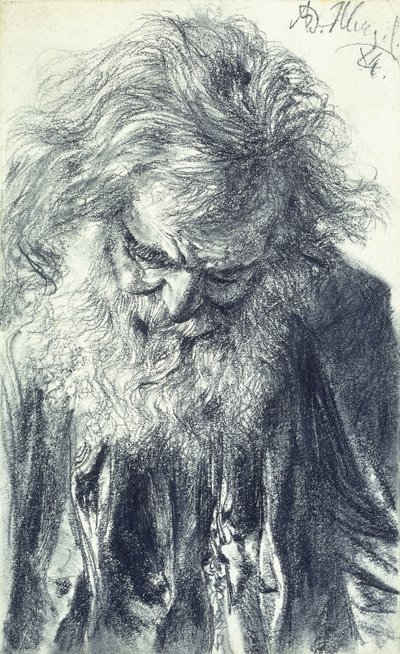 老人の肖像、1884 作： Adolph Menzel