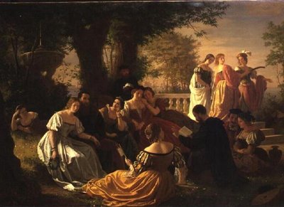 庭で読むヴェネチアンパーティー 作： Adolph Friedrich George Wichman