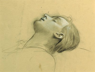 聖セシリアの首の研究、おそらく「アハスバー」 作： Adolf Hiremy Hirschl