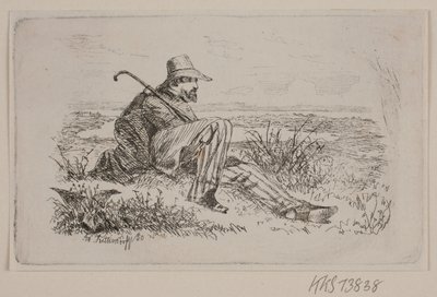 座っている歩行者 作： Johan Adolph Kittendorff