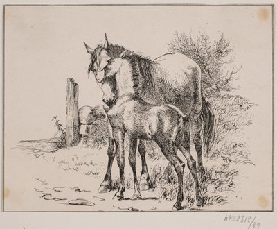 馬と子馬 作： Johan Adolph Kittendorff