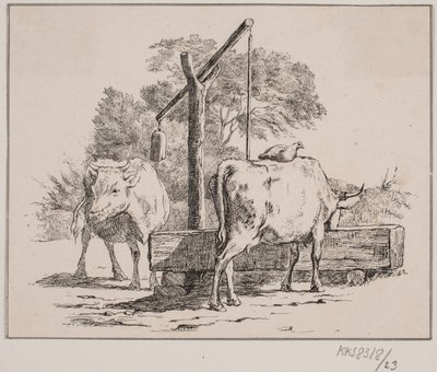 めんどりと牛 作： Johan Adolph Kittendorff