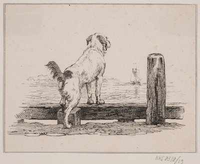 浜辺の犬 作： Johan Adolph Kittendorff