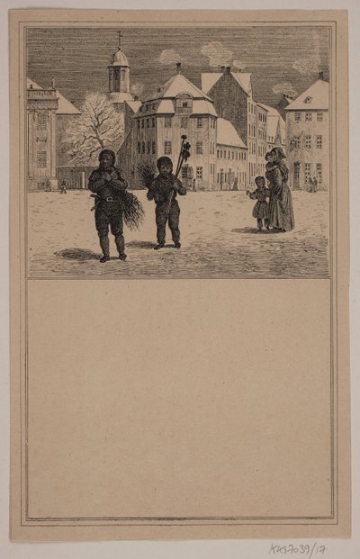 煙突掃除。 いいえ。 Chrで16。 Winther と M. Rørbye、「小さな子供のための 25 枚の写真」 作： Johan Adolph Kittendorff