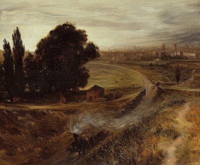 ベルリン-ポツダム鉄道。 1847 作： Adolph Menzel