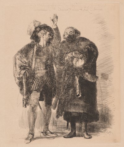 ハムレットとポローニアス 作： Adolph Menzel