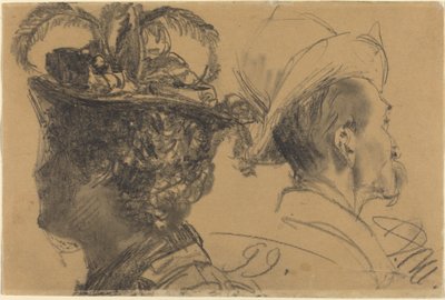 男と女の頭 作： Adolph Menzel