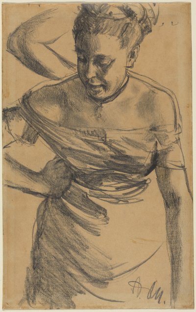 ある女性の研究 作： Adolph Menzel