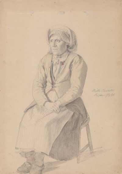 BrittaPeersdotterReisæter、Ullensvang 作： Adolph Tidemand