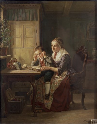おばあちゃんのダーリン 作： Adolph Tidemand