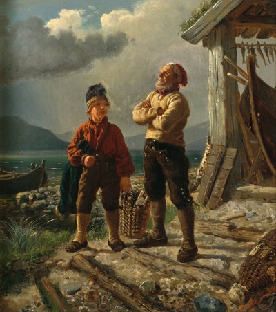 老船員と少年 作： Adolph Tidemand
