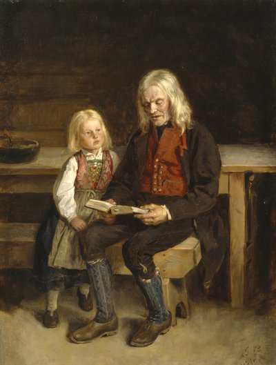 土曜日の夕方の祈り 作： Adolph Tidemand