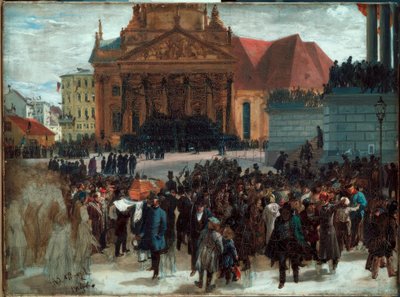 3月に倒れた人を配置する 作： Adolph Menzel