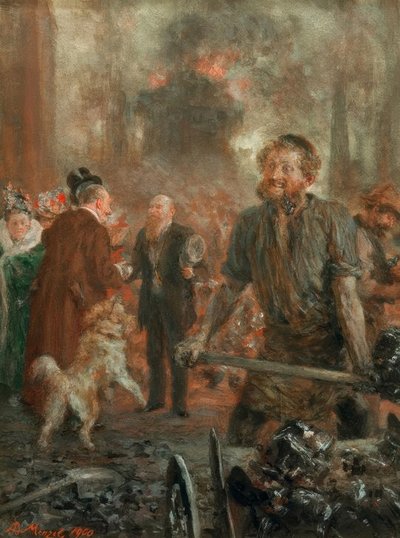 製鉄所見学 作： Adolph Menzel