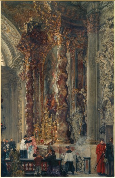 ミュンヘンのDamenstiftskircheの主祭壇 作： Adolph Menzel