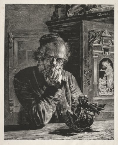 The Antiquary - 自画像 作： Adolph Menzel