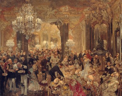 ボールでのディナー、1878 作： Adolph Menzel