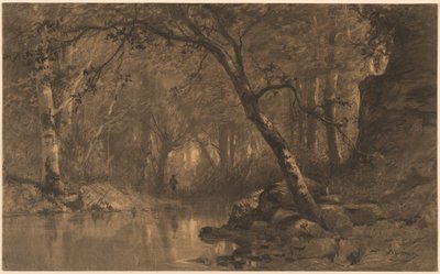 漁師がいる森の川 作： Adolphe Appian