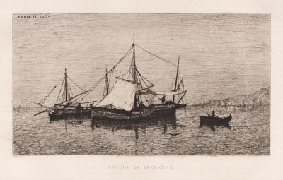 漁船・内航船（イタリア沿岸） 作： Adolphe Appian