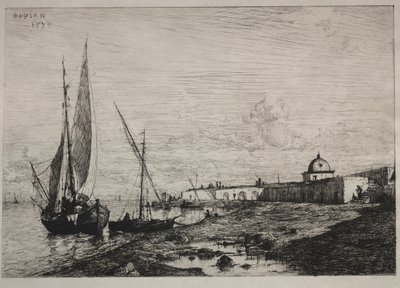 サンレモの港、1878年。 作： Adolphe Appian