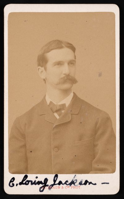チャールズ ローリング ジャクソンの肖像 1847 ～ 1935 年、1887 年頃。 作： Adolphe Braun
