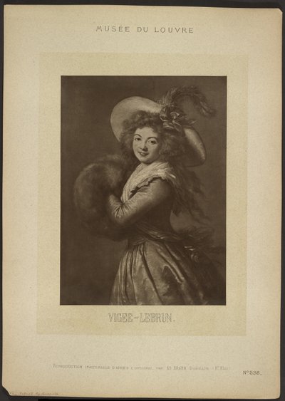 [ヴィジェ＝ルブラン作の自画像、ルーヴル美術館所蔵] 作： Adolphe Braun