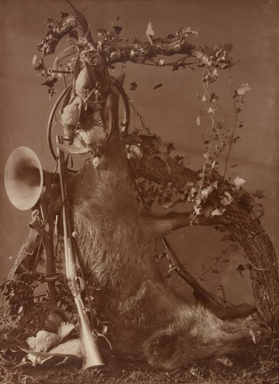 [狩猟の情景の静物画] 作： Adolphe Braun