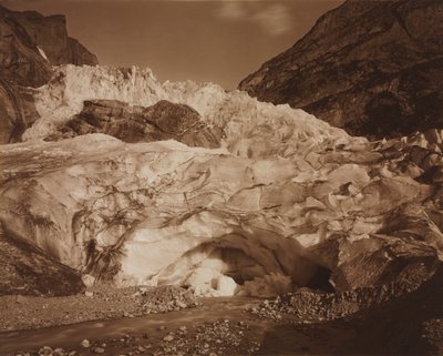 スイス。 グリンデルヴァルト、上部氷河、ルッツィネの源流 作： Adolphe Braun
