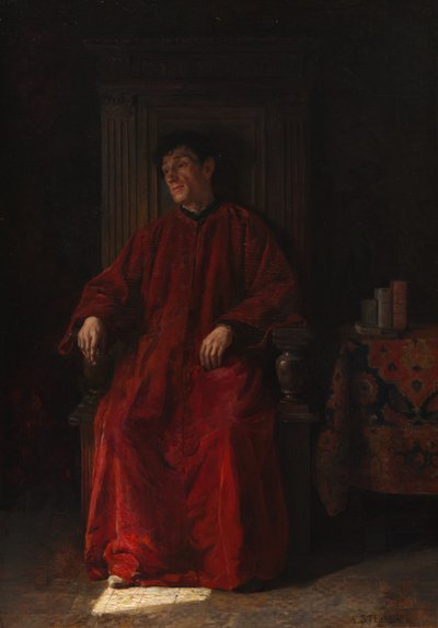 赤いローブの裁判官 1890年頃（油彩・パネル） 作： Adolphe Charles Edouard Steinheil