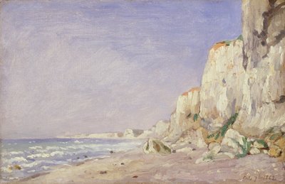 ディエップの近くの崖、1862 作： Adolphe Felix Cals