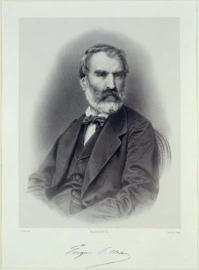 作家ウジェーヌ・ペレタン 1813-1884 の肖像画。 作： Adolphe Guillon