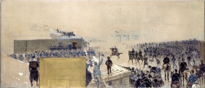 パリ市役所の県知事室のスケッチ：出口 作： Adolphe Gustave Binet